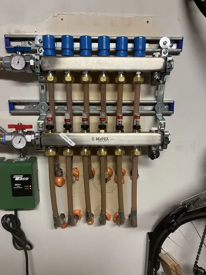 Plumber performing Gas Leak Detection at a residential property in Morehead City